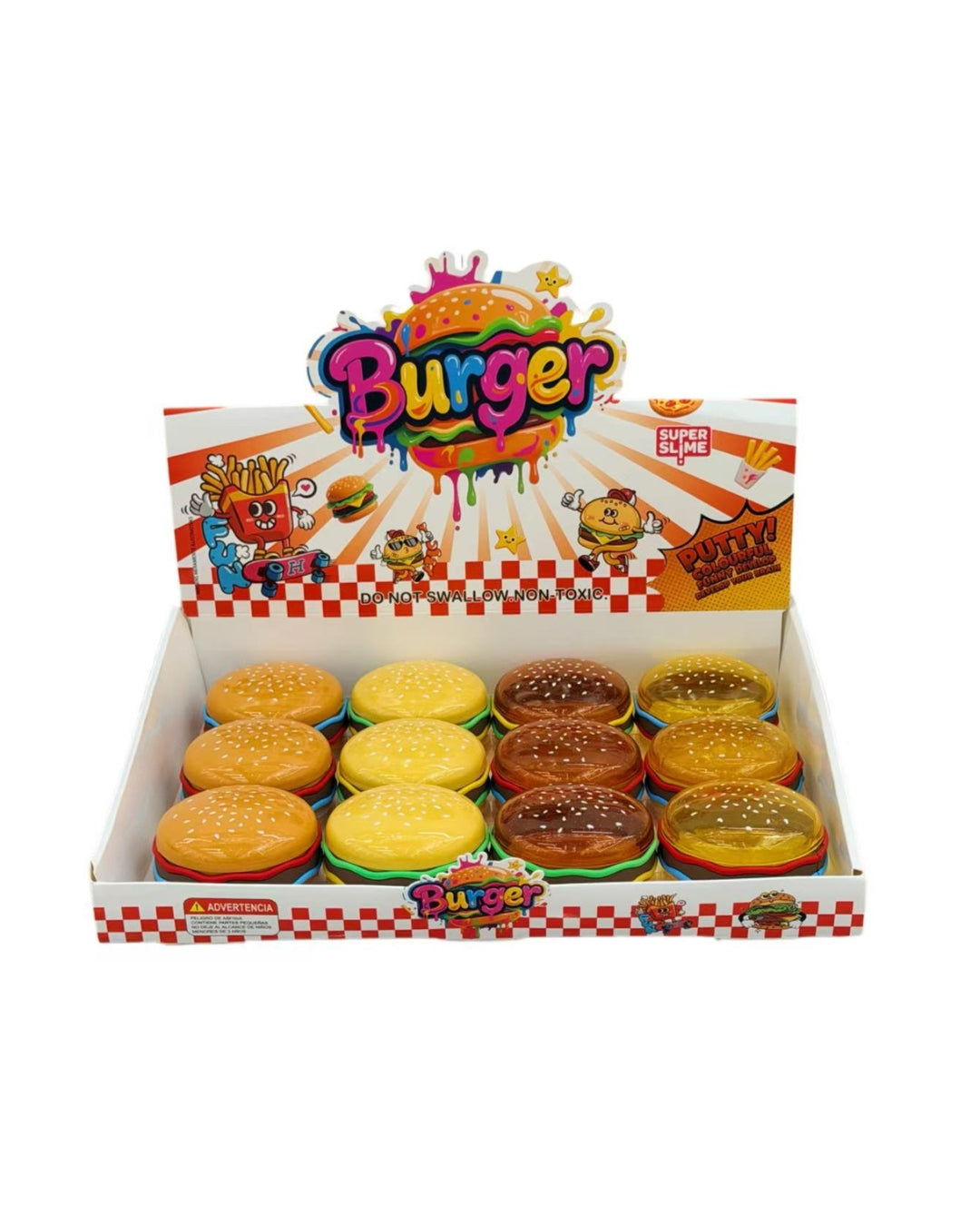 Burger Super Slime Fidget Toys (Assorted)