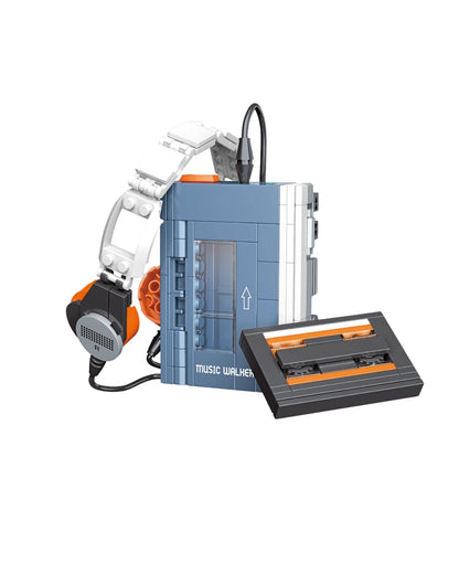 Retro Cassette Player Block Set