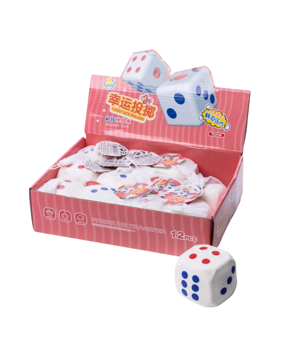 Squishy Dice Stress Balls (Assorted)