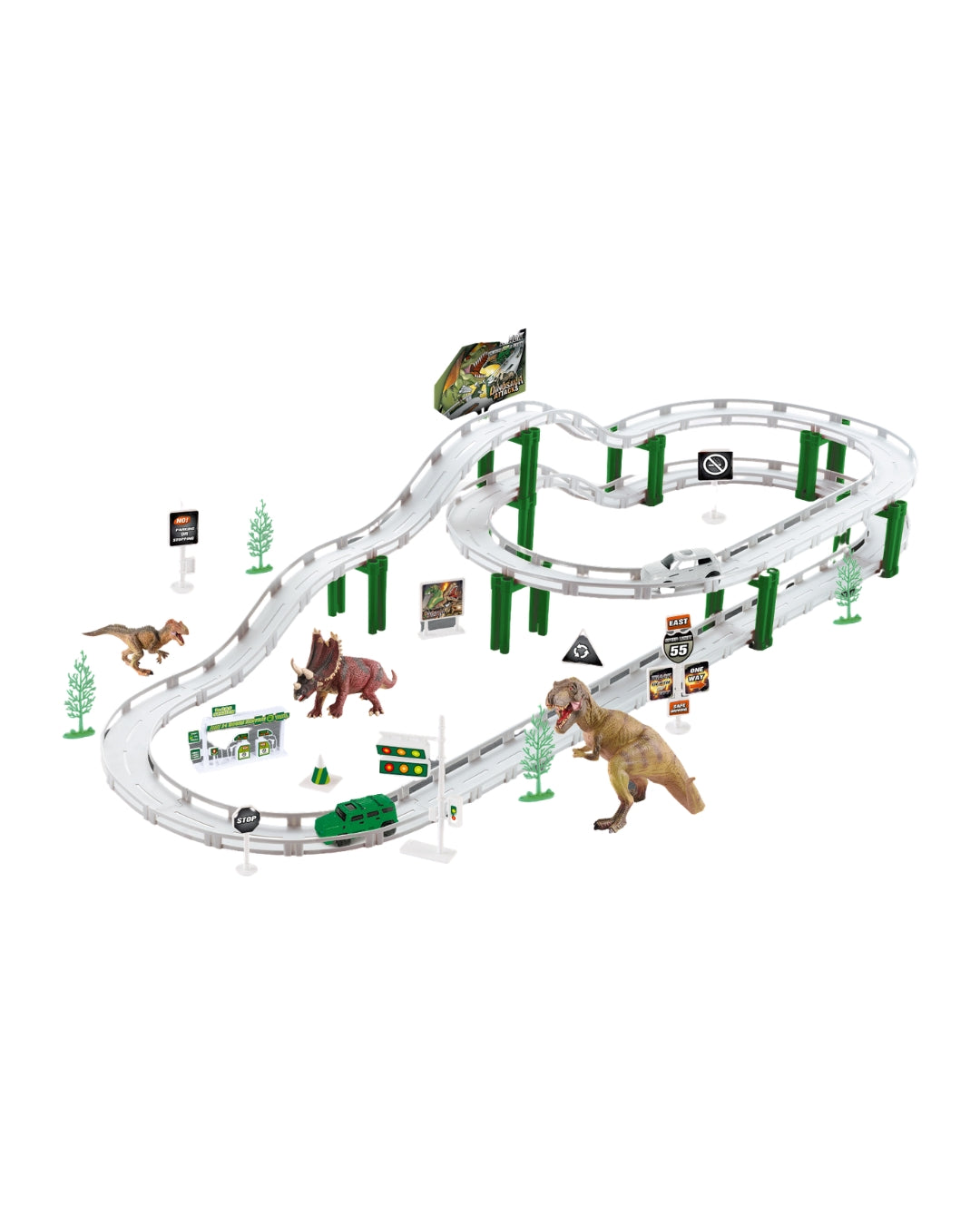 Dinosaur Attacks Track Set