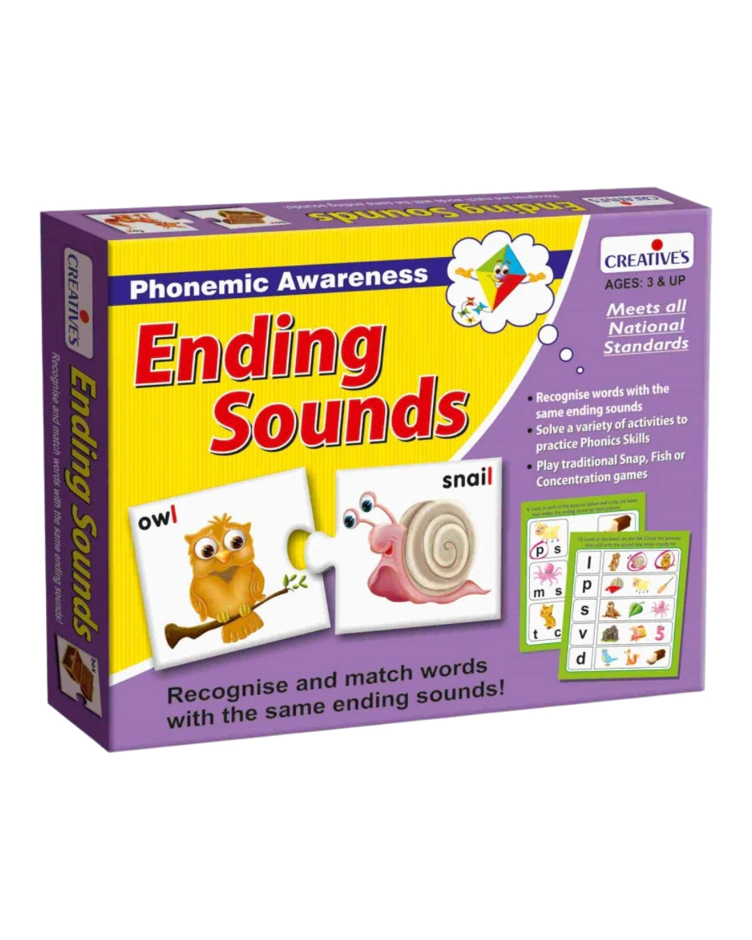 Ending Sounds Educational Matching Game