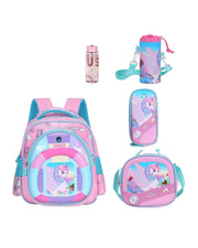 Genius 12-Inch 3D Unicorn School Bag Set