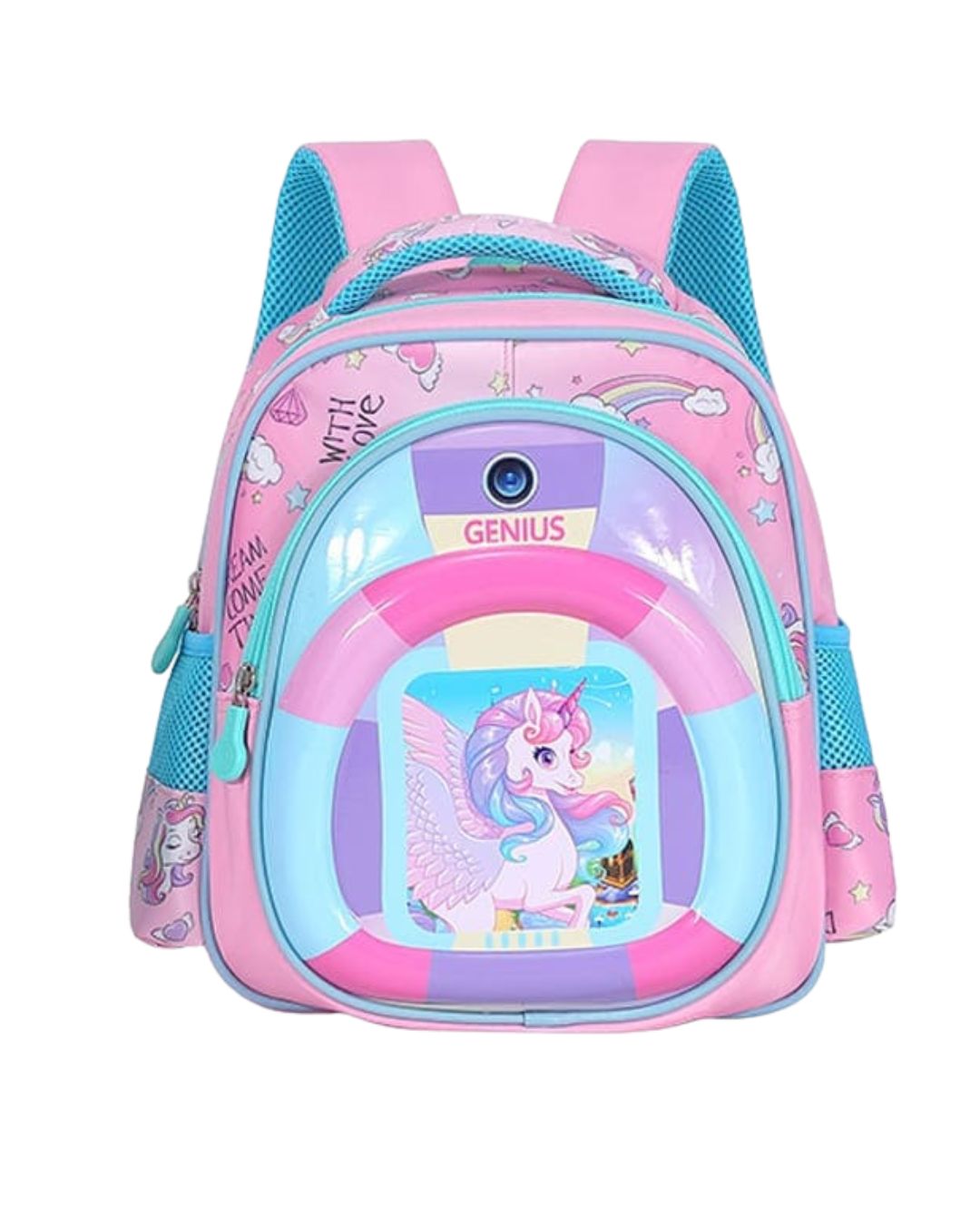 Genius 12-Inch 3D Unicorn School Bag Set