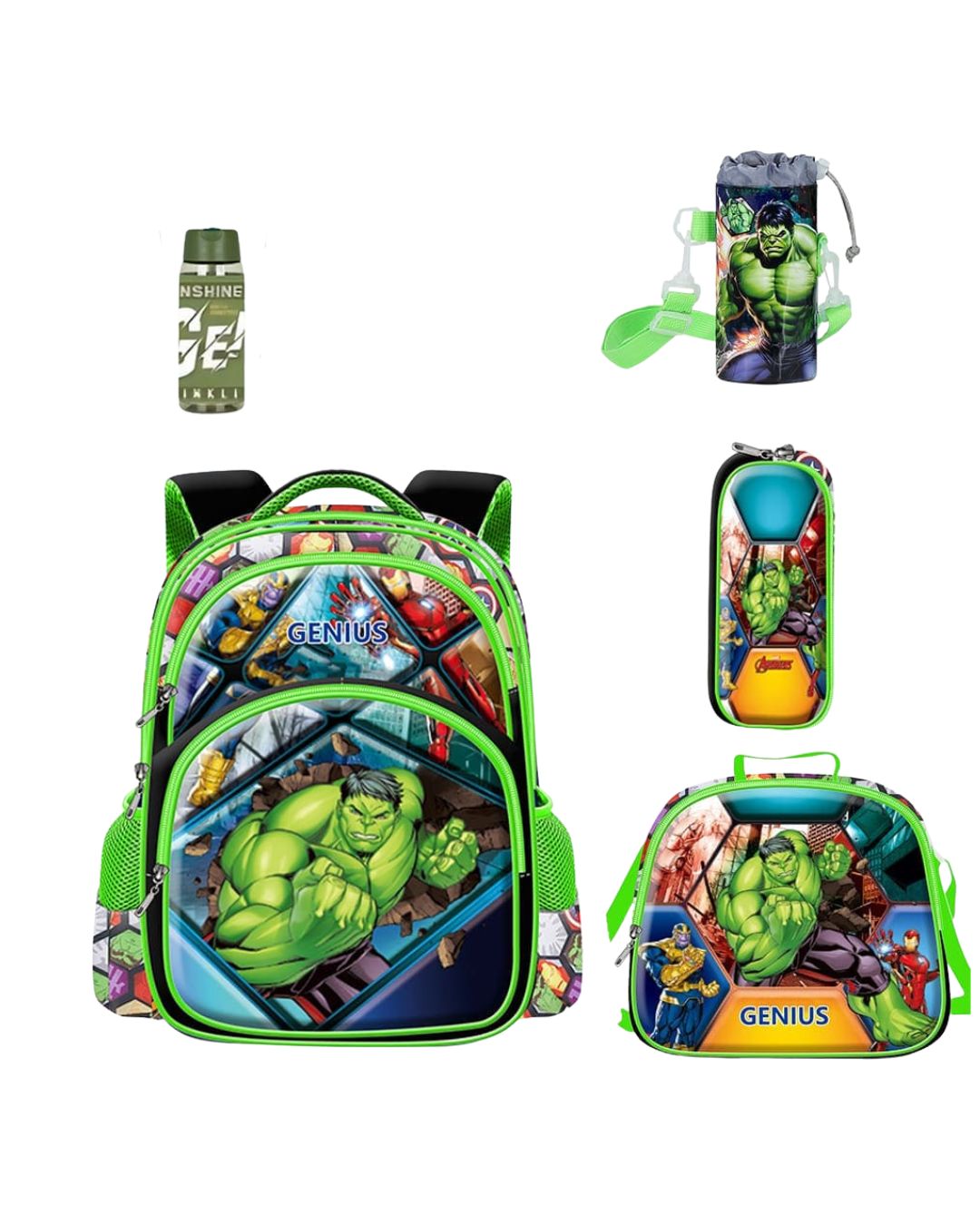 Genius Hulk 5-Piece Character School Set