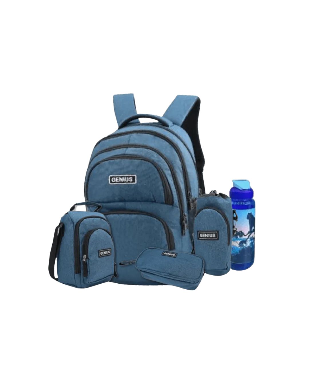 Genius Blue 16" School Bag Set