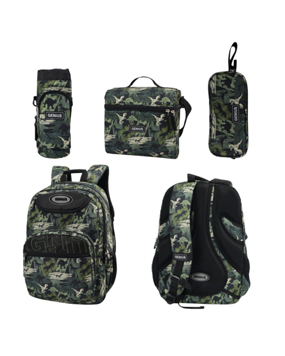 Genius 16" Dinosaur School Bag Set