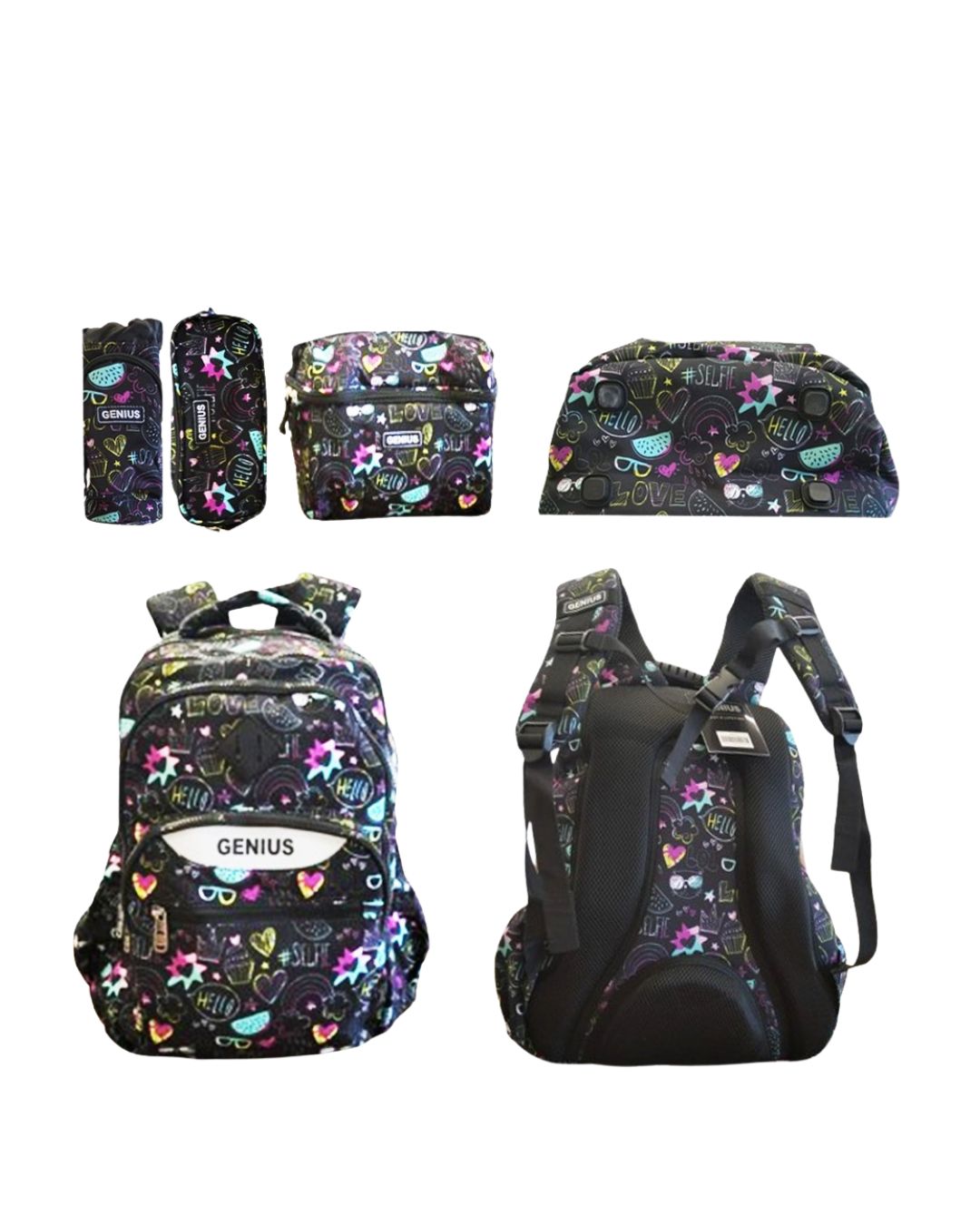 Genius 16" Graffiti School Bag Set