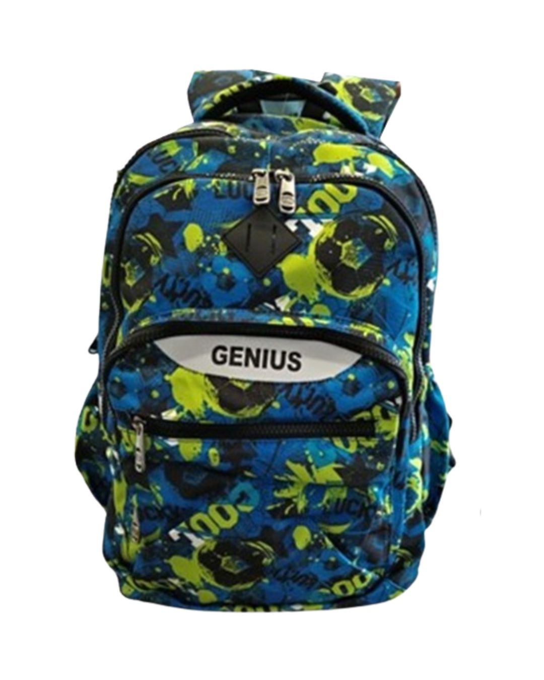 Genius 16" Blue & Green School Bag Set