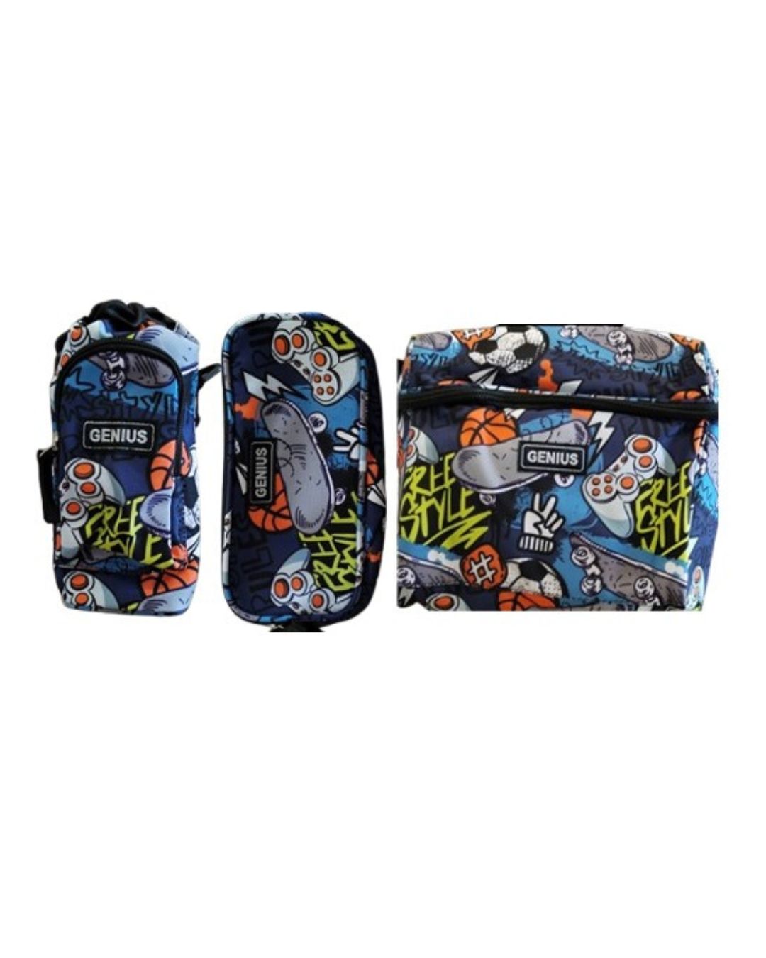 Genius 16" Sports Graphic School Bag Set