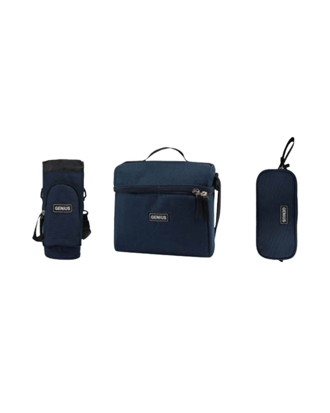 Genius 17" Navy Blue School Bag Set