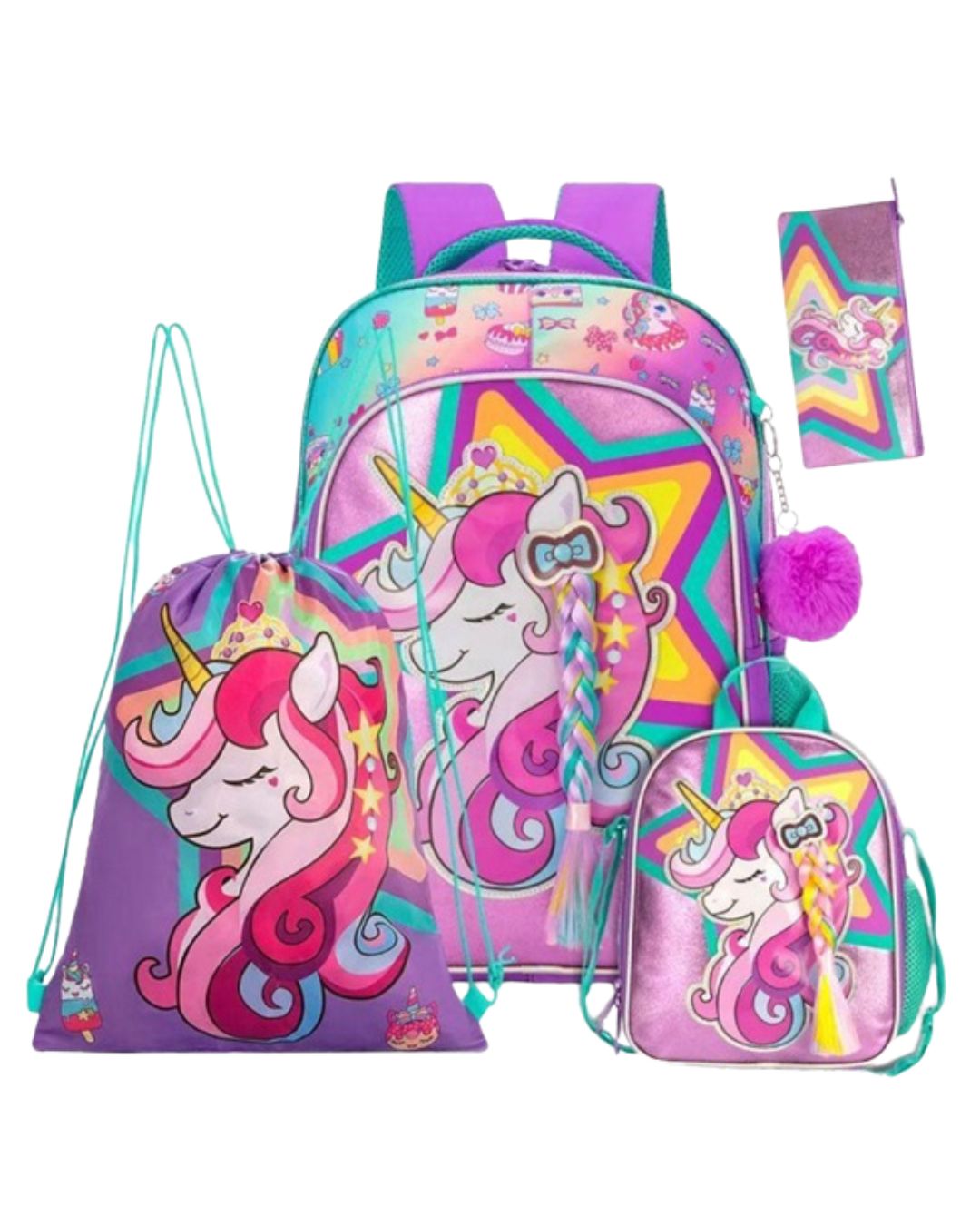 Unicorn Backpack Set