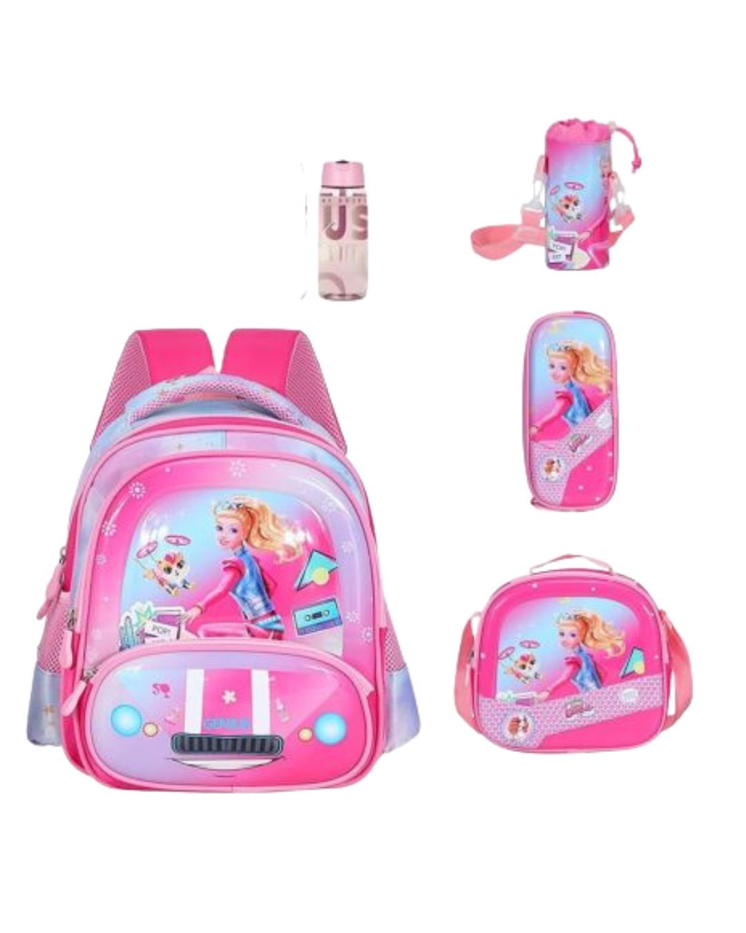 Pink Barbie School Backpack