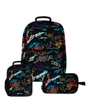Prime 18-Inch Neon Graphic School Bag Set