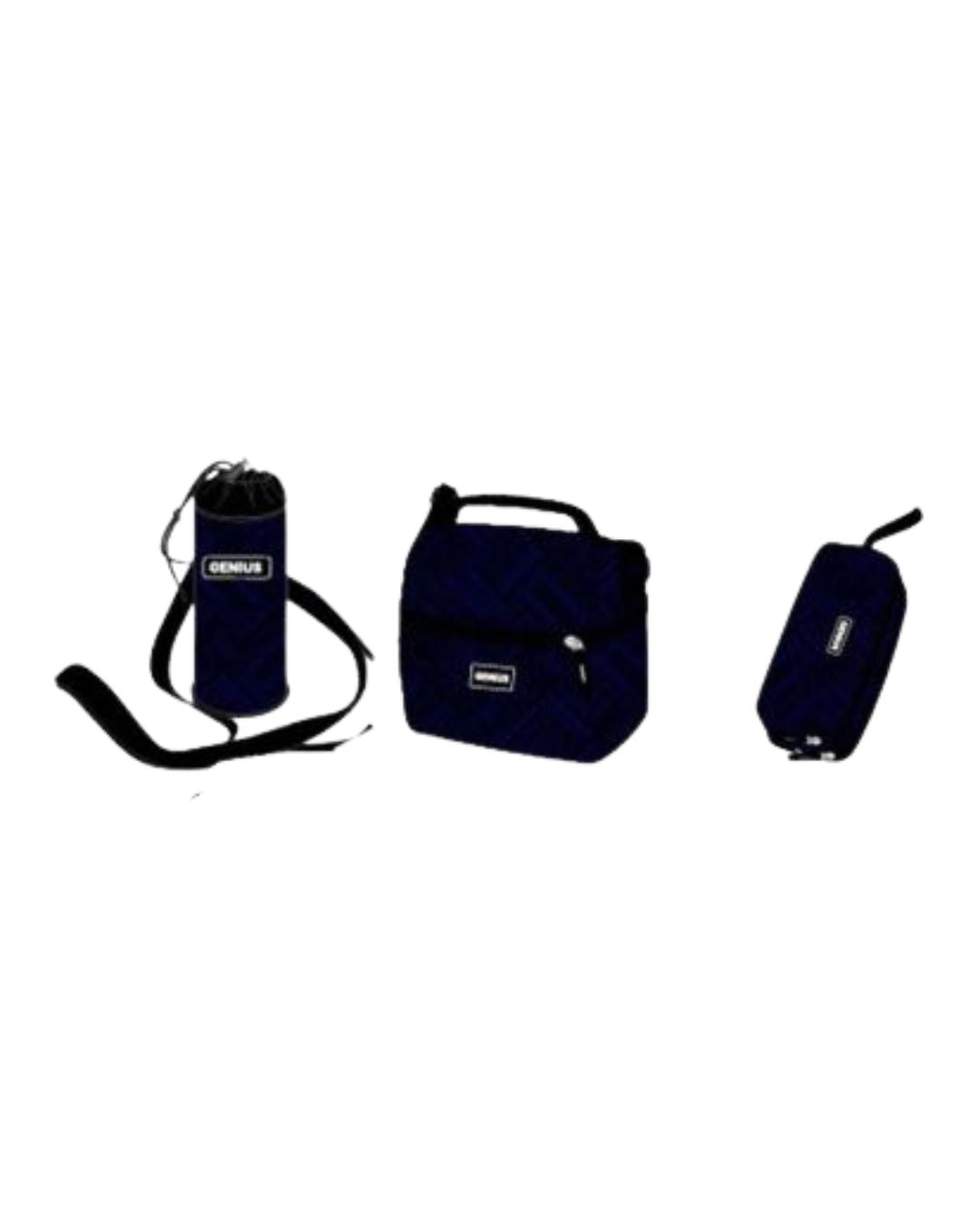 Genius 17-Inch Navy Blue School Bag Set