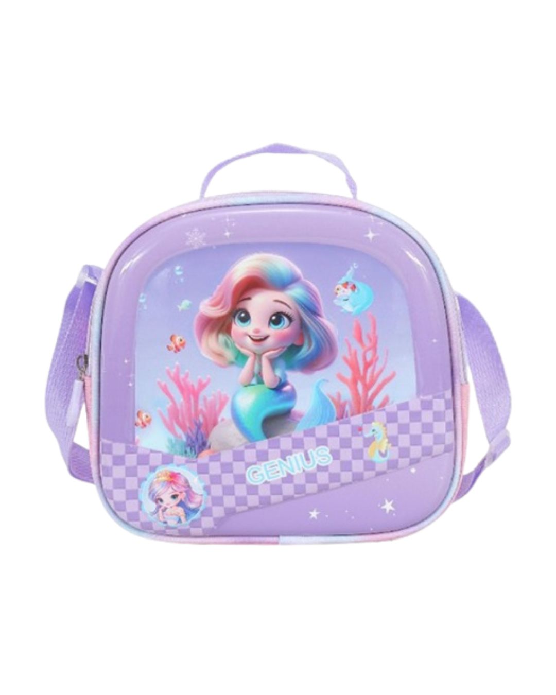 Genius 12-Inch Purple Mermaid School Bag Set