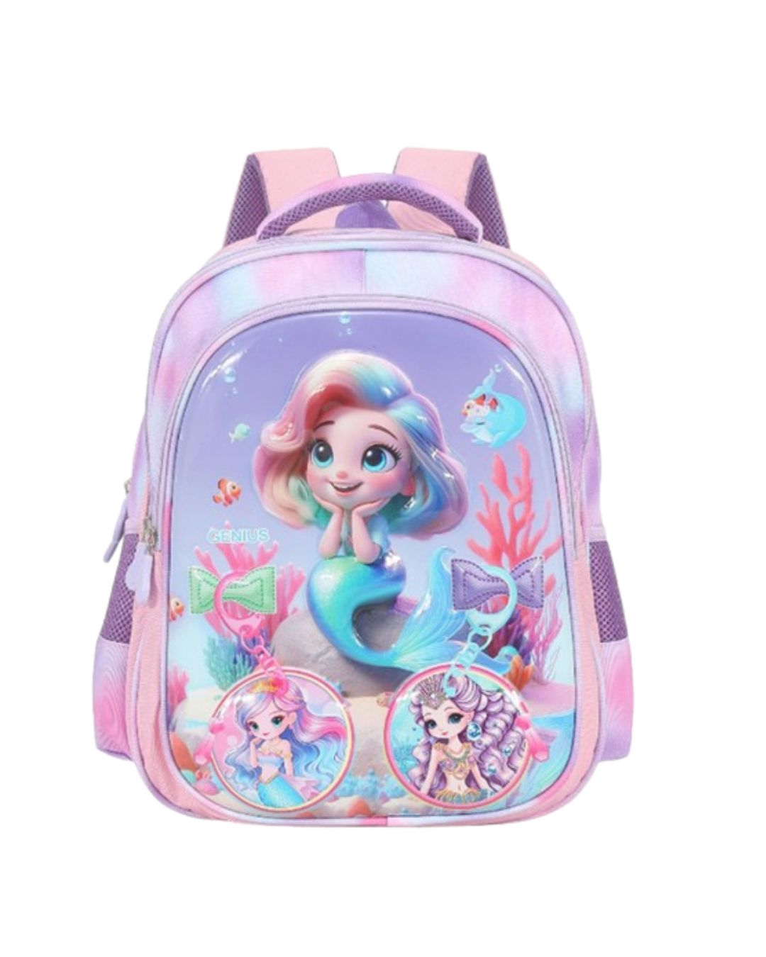 Genius 12-Inch Purple Mermaid School Bag Set