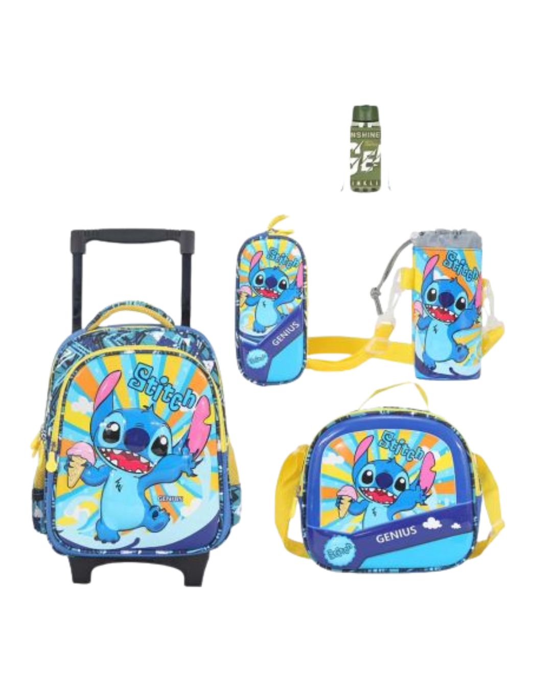 Genius Stitch Trolley School Bag Set