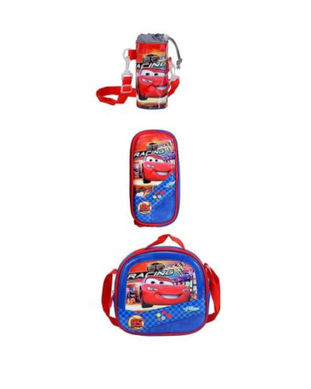 Genius Lightning McQueen 3D 5-Piece School Bag Set