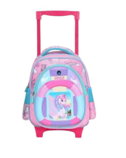 Genius 14-Inch Unicorn Trolley School Bag Set