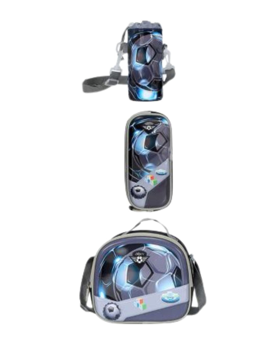 Genius 3D Soccer 5-Piece School Bag Set