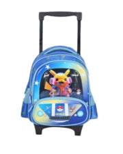 Genius Pikachu 3D 14-Inch Trolley School Bag Set