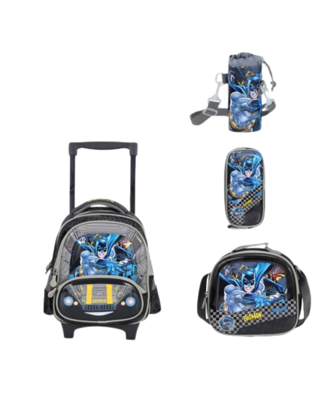Batman 4-Piece Trolley Backpack Set