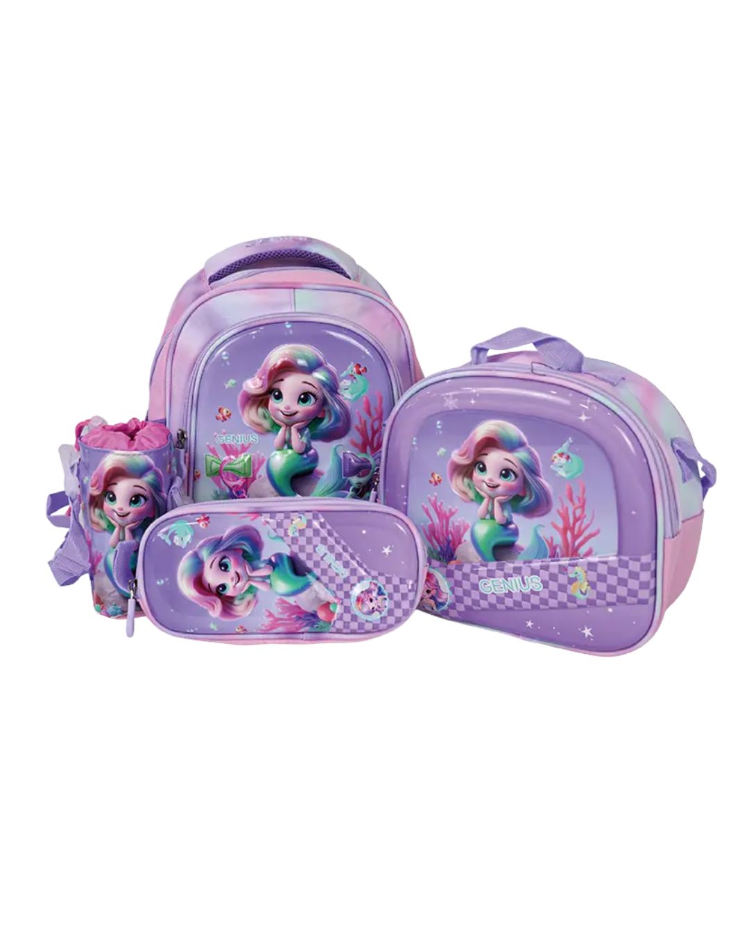 Genius 12-Inch 3D Mermaid Trolley Backpack