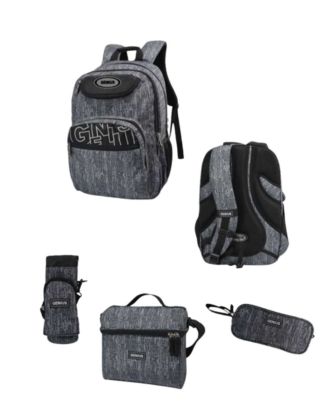 Genius 16-Inch 4-Piece School Backpack Set