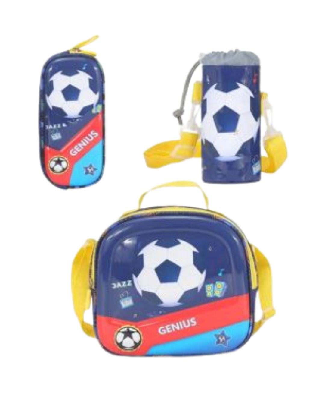 Genius 5-Piece 3D Soccer Backpack Set