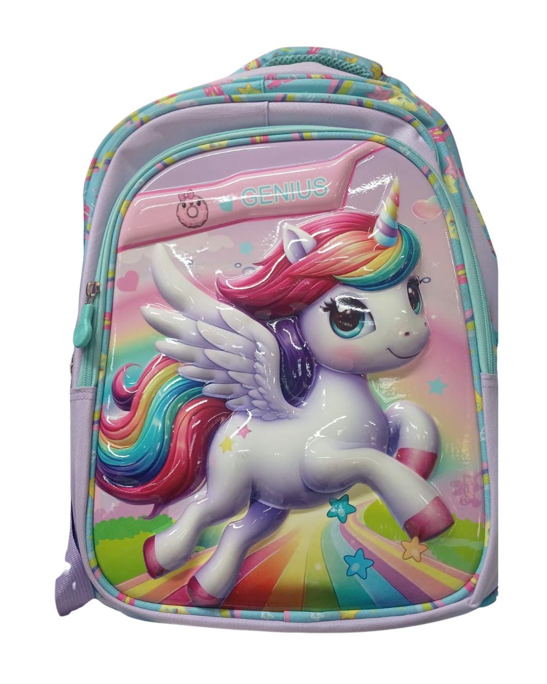 3D Unicorn Backpack – 4-Piece School Set