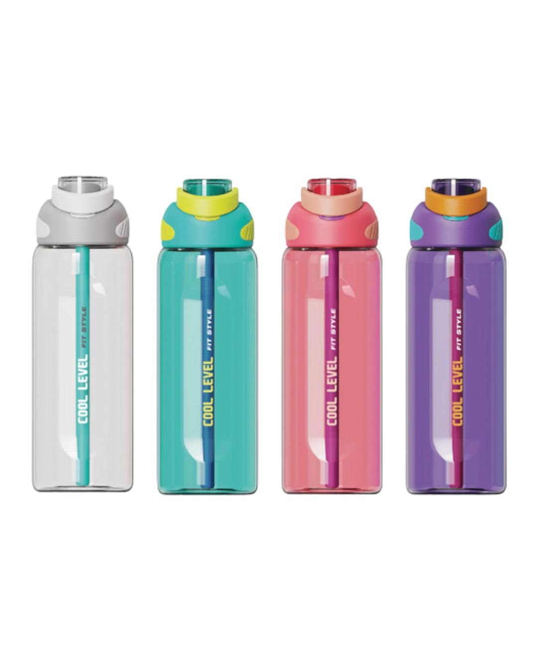 Cool Level 800ml Plastic Water Bottle (Assorted Colors)