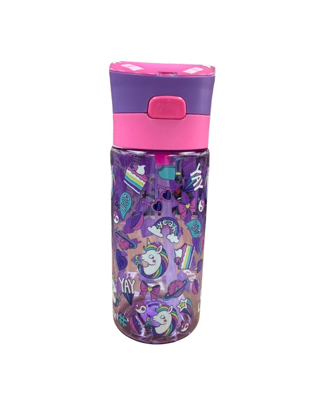 Cool Level Spray Water Bottle With Straw