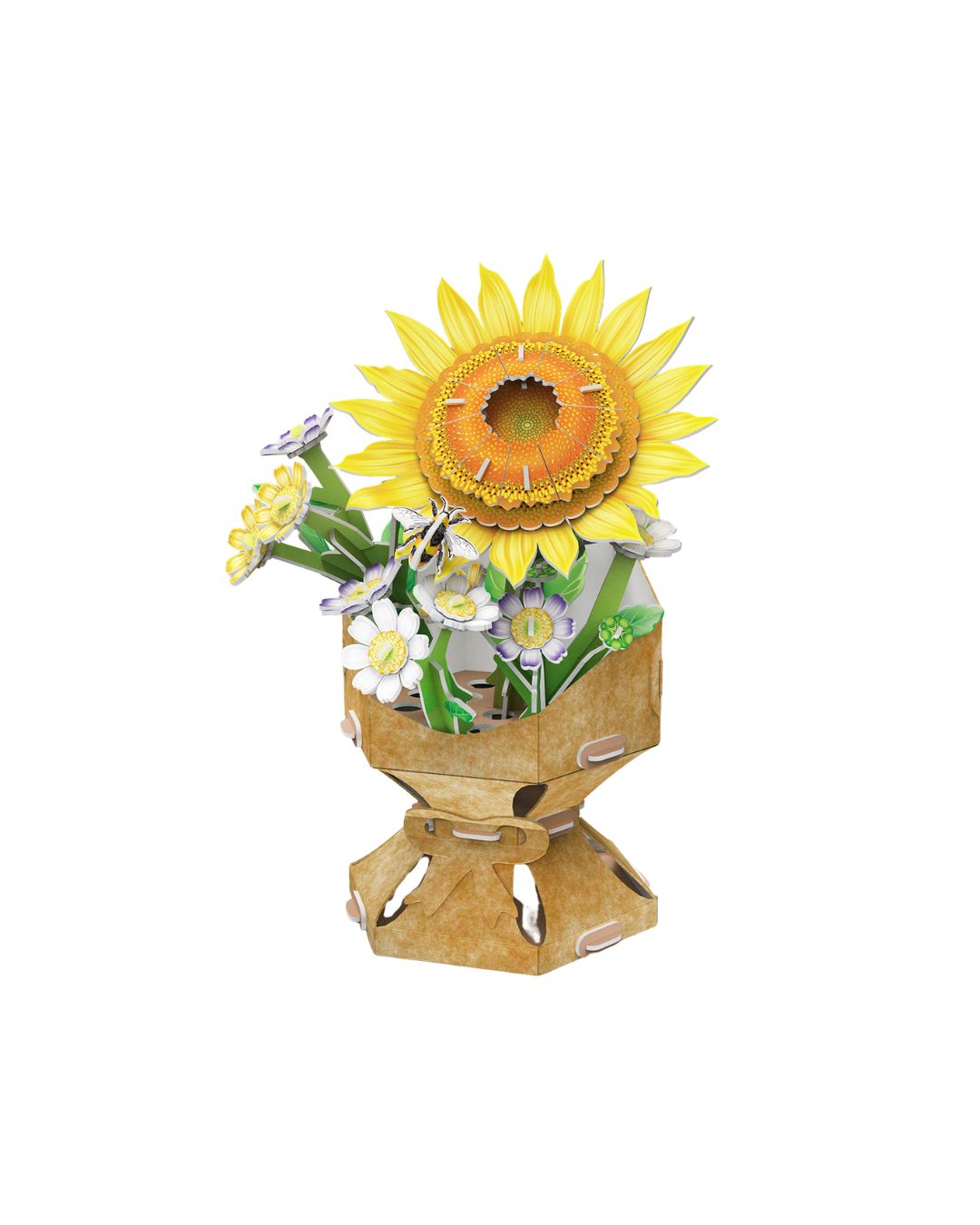 CubicFun 3D Sunflower Bouquet Puzzle – 102 Pieces
