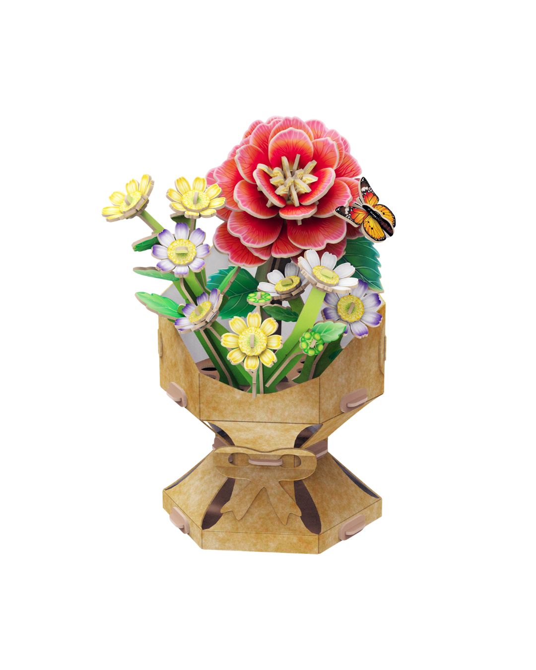 CubicFun 3D Flower Bouquet Camellia Puzzle – 109 Pieces