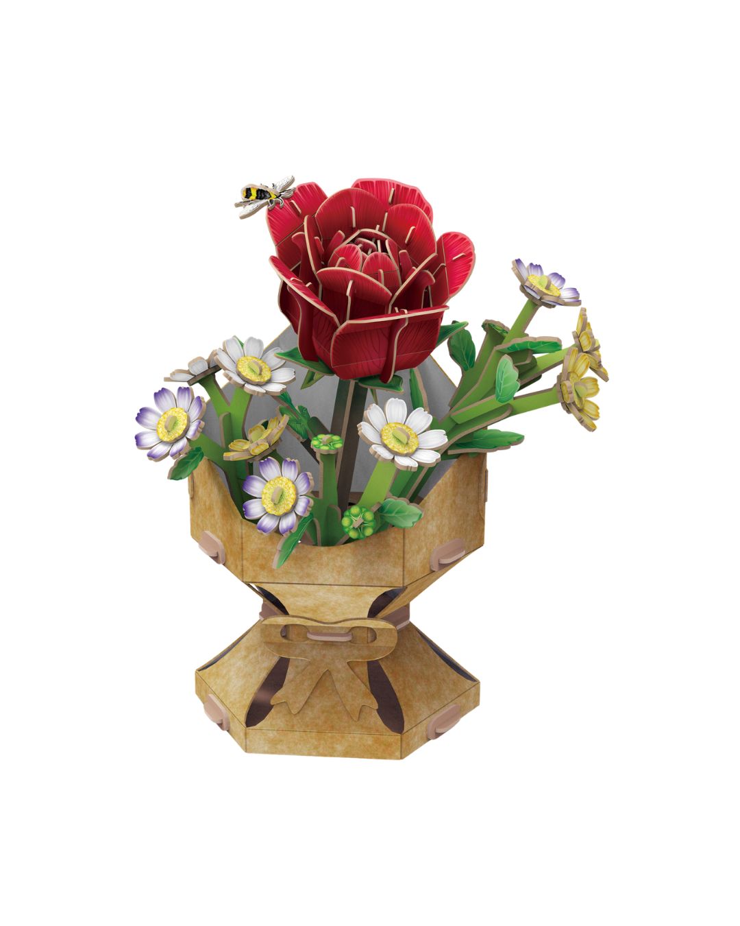 CubicFun 3D Flower Bouquet Rose Puzzle – 120 Pieces