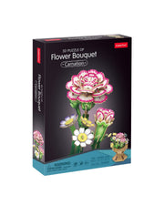 CubicFun 3D Carnation Bouquet Puzzle – 134 Pieces