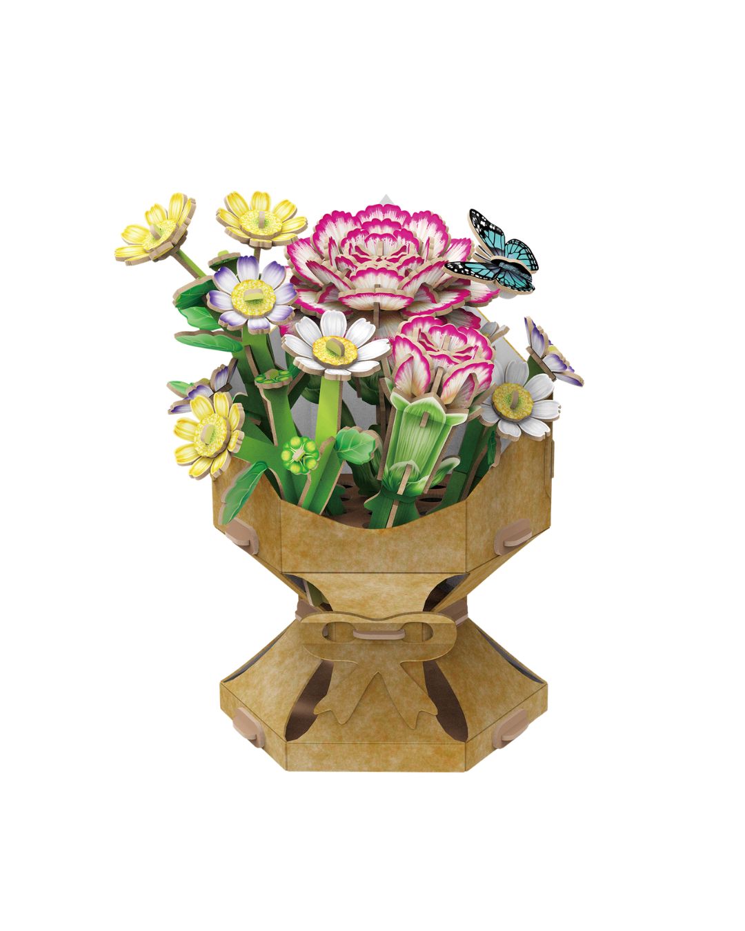 CubicFun 3D Carnation Bouquet Puzzle – 134 Pieces