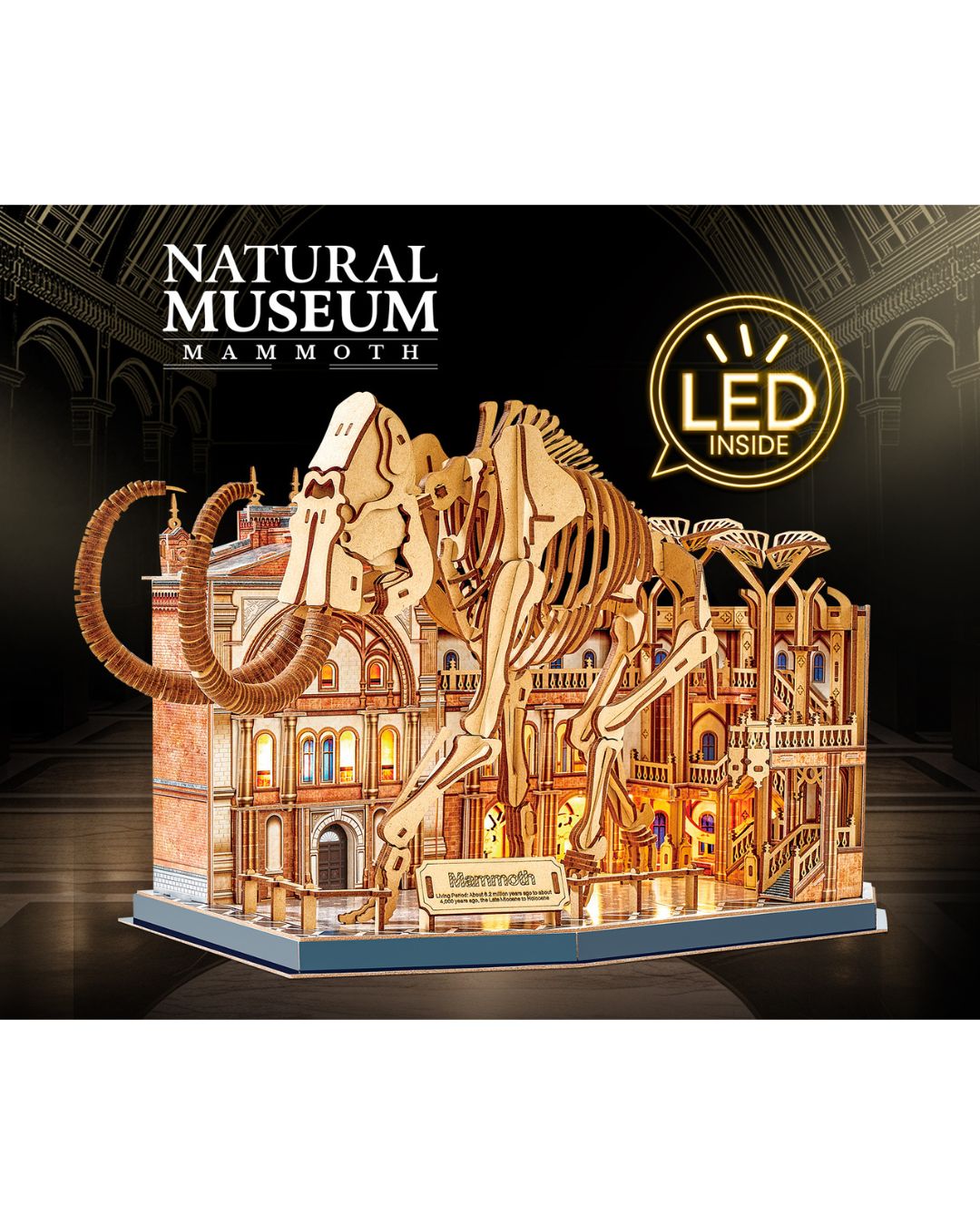 CubicFun Natural Museum Mammoth 3D Puzzle – 463 Pieces