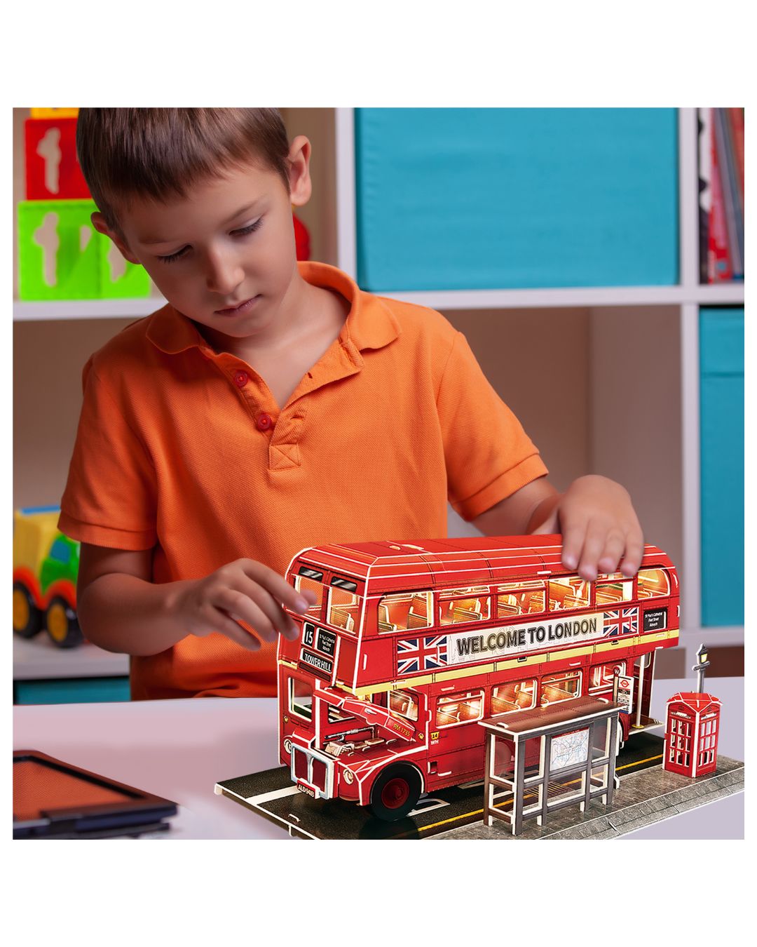 CubicFun 3D London Bus Night Edition – 161 Pieces