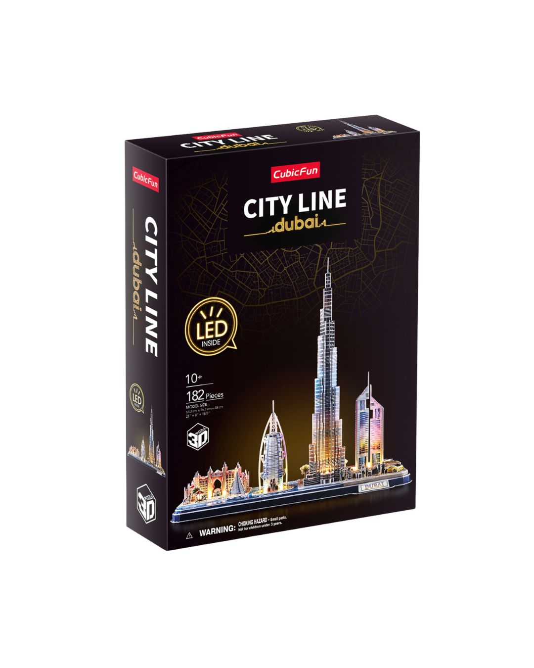 CubicFun LED Dubai City Line 3D Puzzle – 182 Pieces