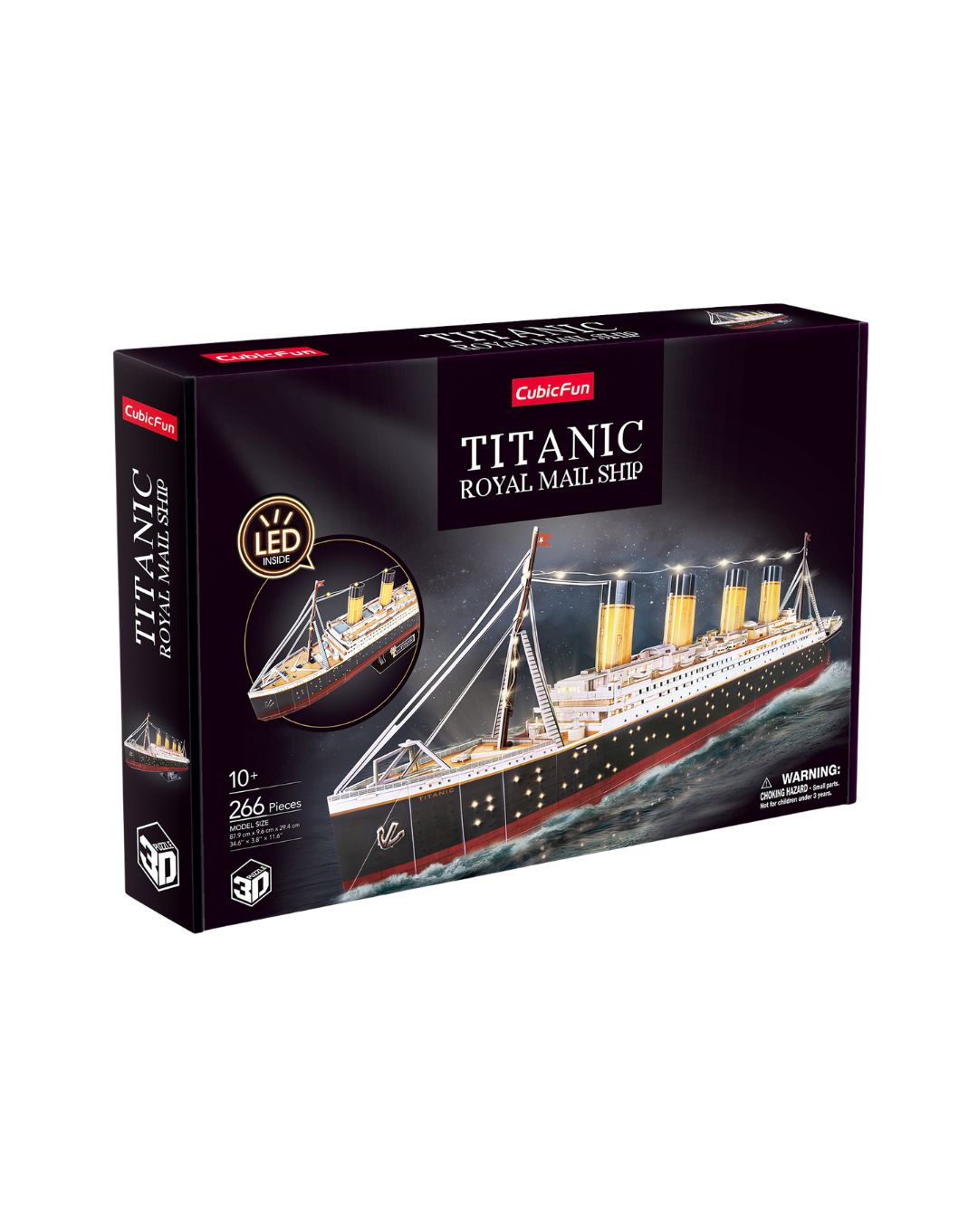 CubicFun Titanic LED 3D Puzzle – 266 Pieces