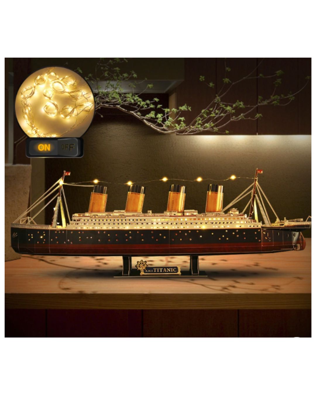 CubicFun Titanic LED 3D Puzzle – 266 Pieces