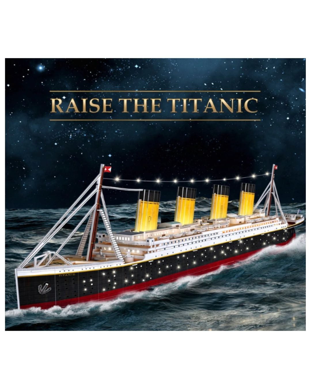 CubicFun Titanic LED 3D Puzzle – 266 Pieces