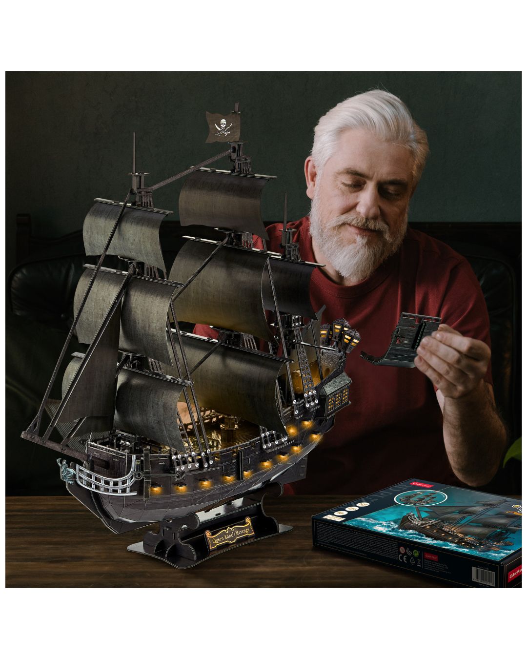 CubicFun Queen Anne’s Revenge LED 3D Puzzle