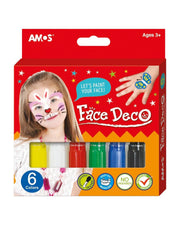 AMOS Face Deco Face Paint Sticks – 6 Colors