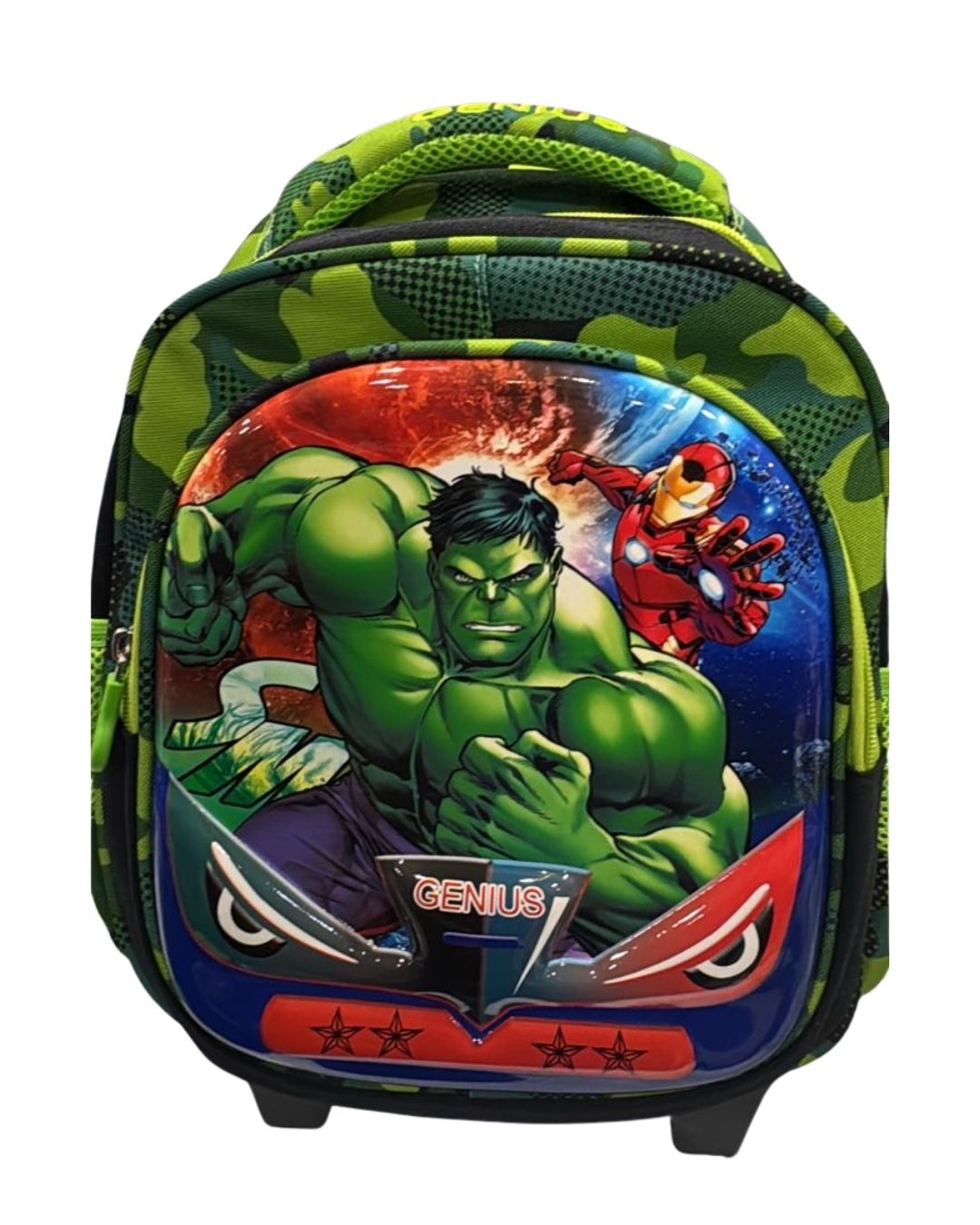 Marvel 3D Trolley School Bag