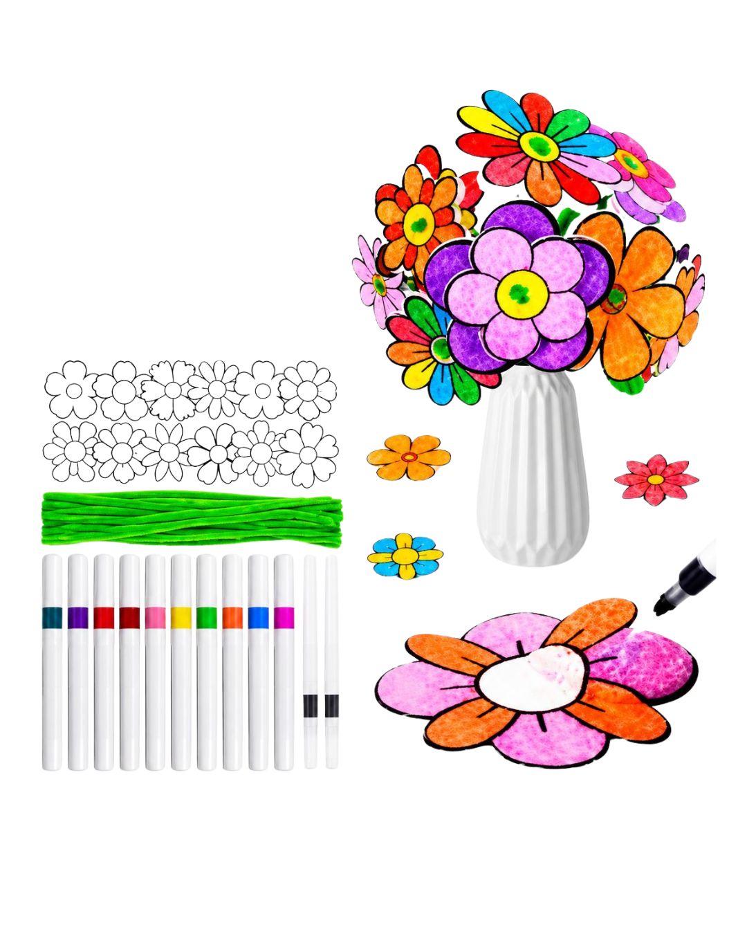 DIY Foam Flower Painting Kit
