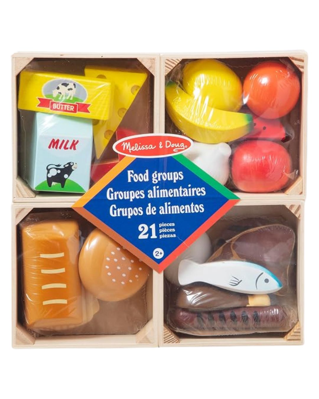 Melissa & Doug Food Groups Wooden Play Food