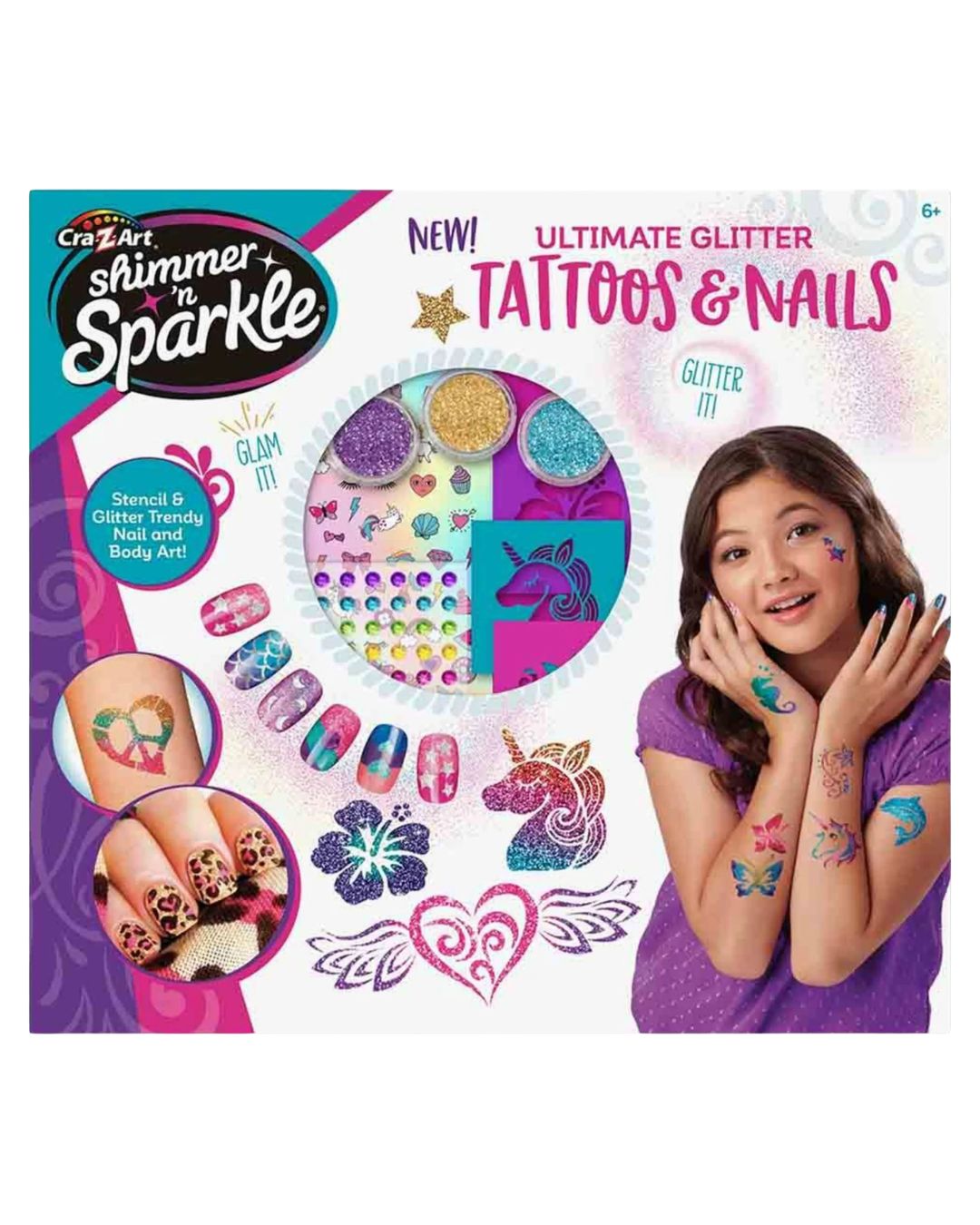 Glitter Nails & Body Tattoos