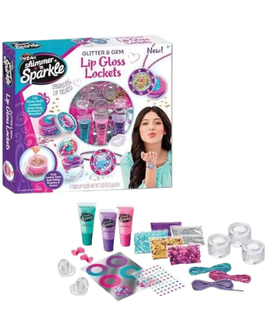 Glitter & Gem Lip Gloss Lockets
